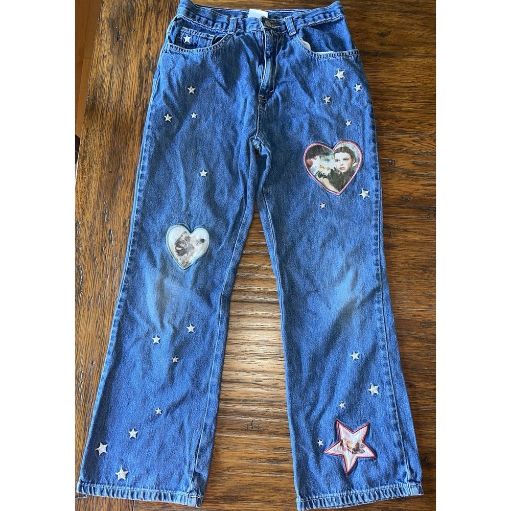 Vtg Warner Bros Studio Store 1999 The  Wizard Of‎ Oz Jeans Girls 10 Embroidered